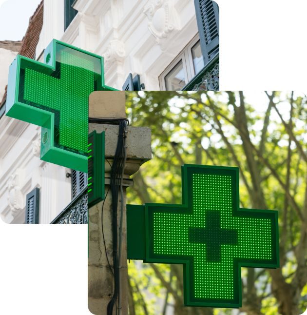 Enseignes - Croix de pharmacie